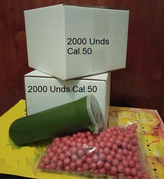 2 x Cajas de Bolas Premium Field 50 Cal 2000 Unds+Pod Capacidad 320 Bolas -*Envío Gratis 24/48Horas